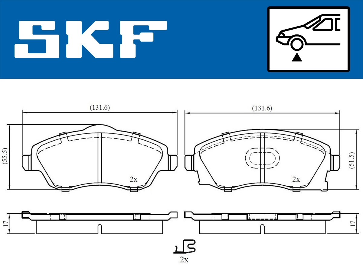 Brake Pad Set, disc brake (VKBP 80062 A)