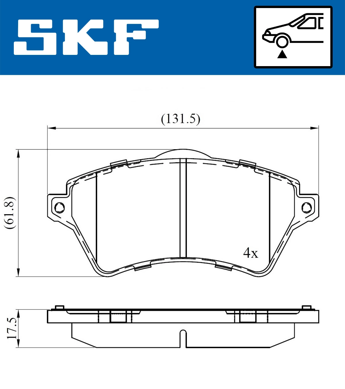 Brake Pad Set, disc brake (VKBP 80375)