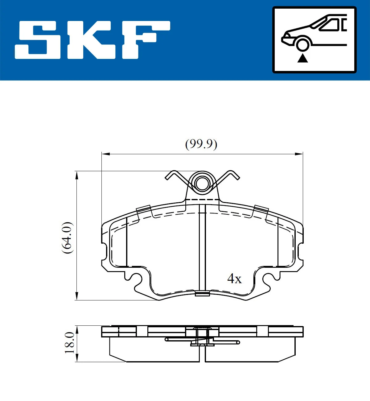 Brake Pad Set, disc brake (VKBP 80050)