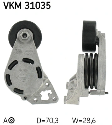 Tensioner Pulley, V-ribbed belt (VKM 31035)
