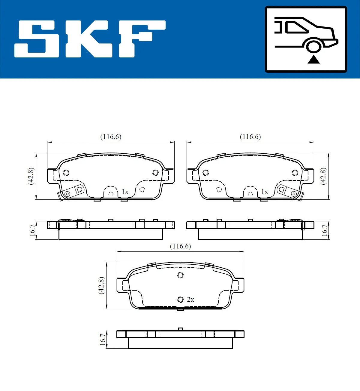 Brake Pad Set, disc brake (VKBP 90033 A)