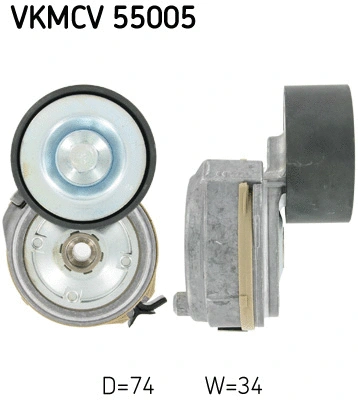 Tensioner Pulley, V-ribbed belt (VKMCV 55005)