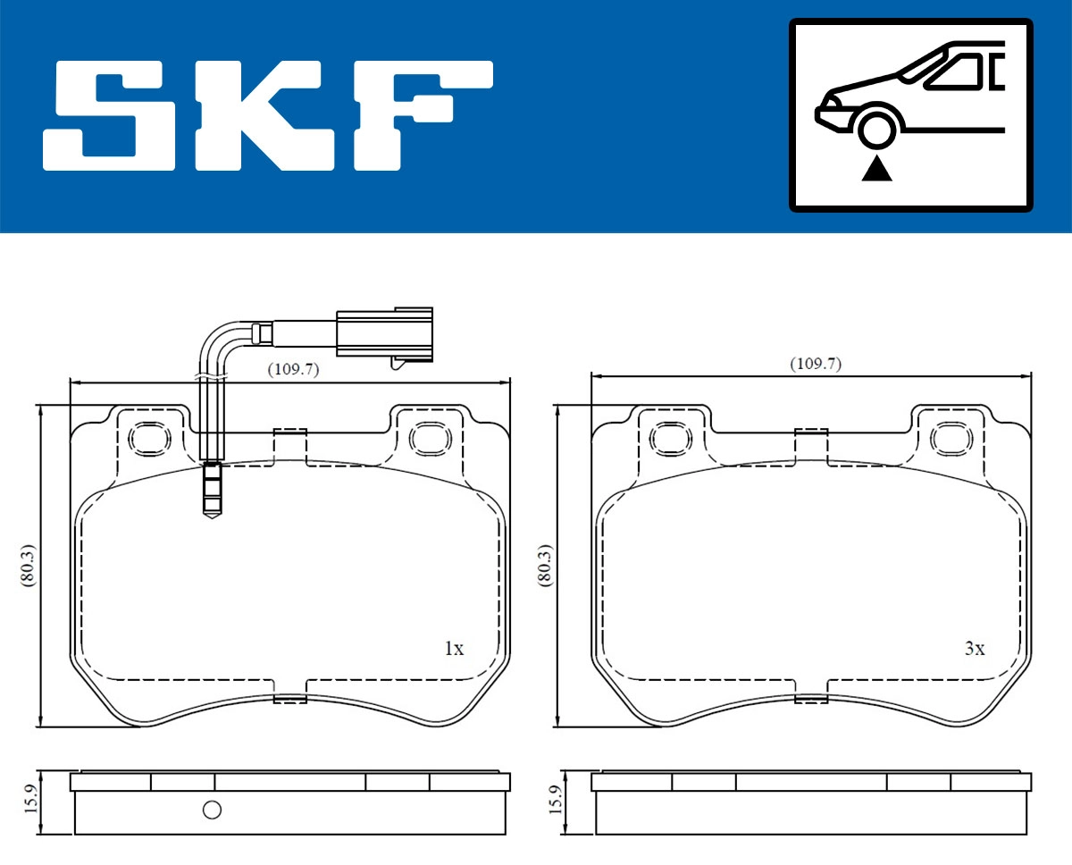 Brake Pad Set, disc brake (VKBP 80610 E)