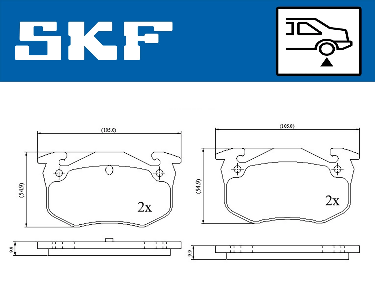 Brake Pad Set, disc brake (VKBP 90120)