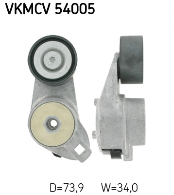 Tensioner Pulley, V-ribbed belt (VKMCV 54005)