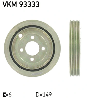 Belt Pulley, crankshaft (VKM 93333)