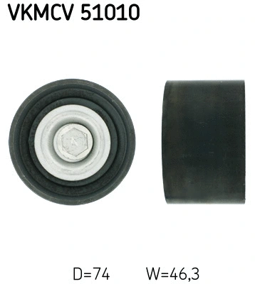 Deflection/Guide Pulley, V-ribbed belt (VKMCV 51010)