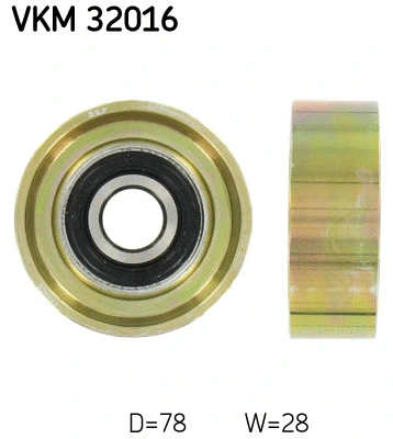 Deflection/Guide Pulley, V-ribbed belt (VKM 32016)