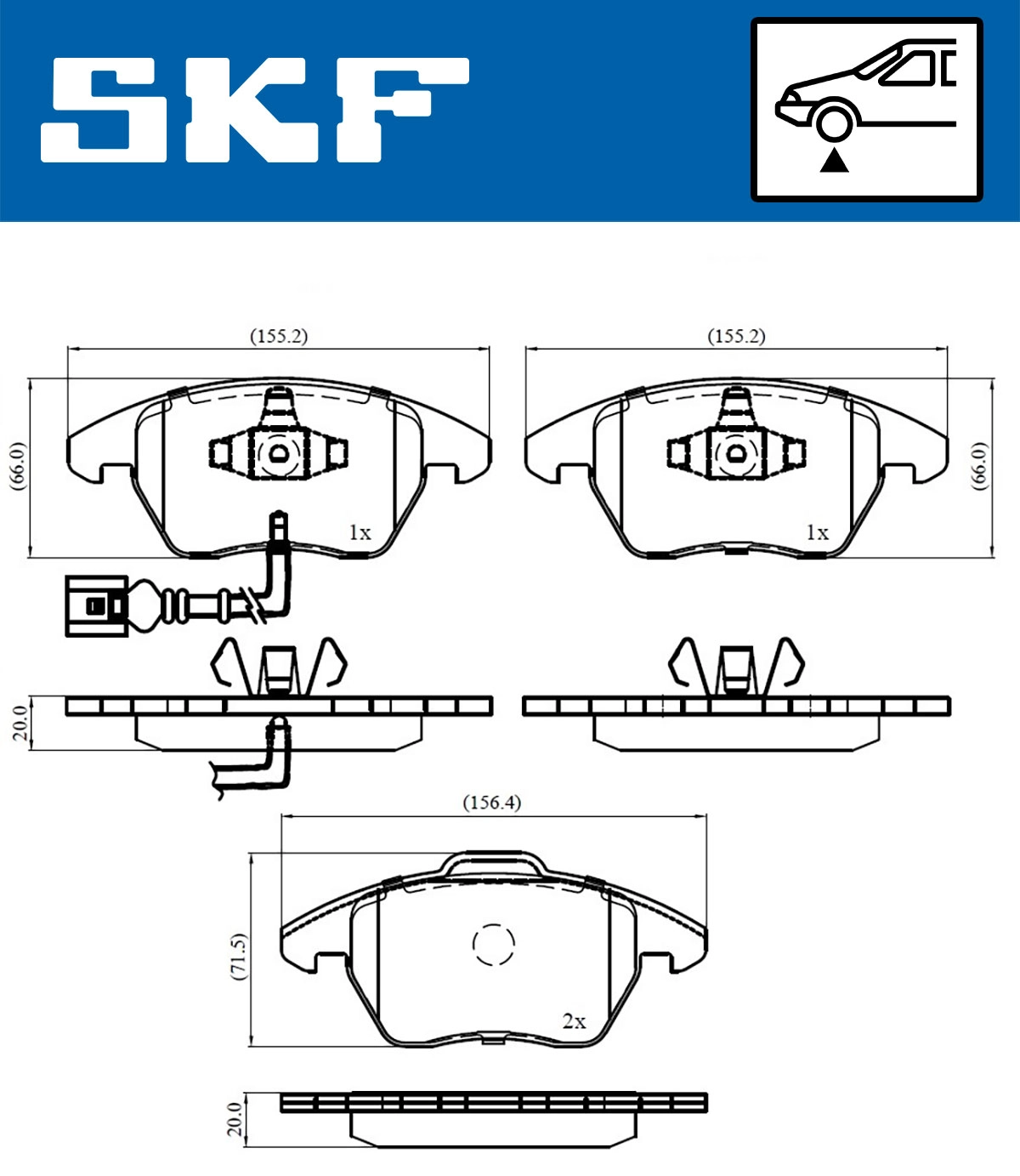 Brake Pad Set, disc brake (VKBP 80007 E)
