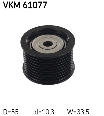 Deflection/Guide Pulley, V-ribbed belt (VKM 61077)