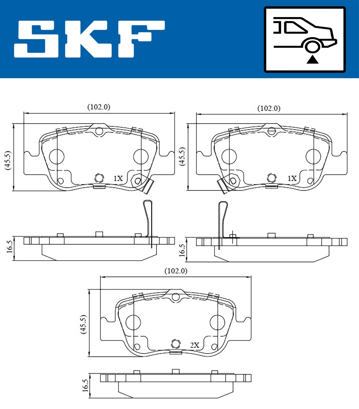 Brake Pad Set, disc brake (VKBP 90191 A)