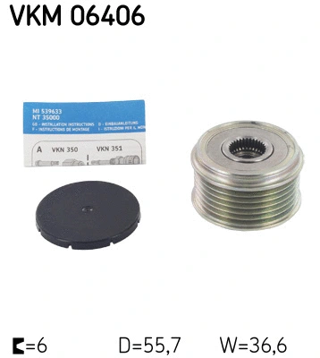 Alternator Freewheel Clutch (VKM 06406)