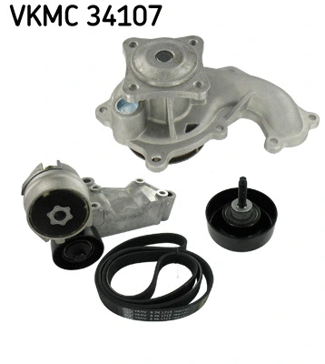 Water Pump + V-Ribbed Belt Kit (VKMC 34107)