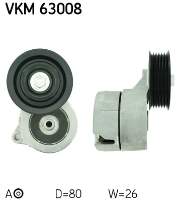 Tensioner Pulley, V-ribbed belt (VKM 63008)
