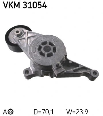 Tensioner Pulley, V-ribbed belt (VKM 31054)