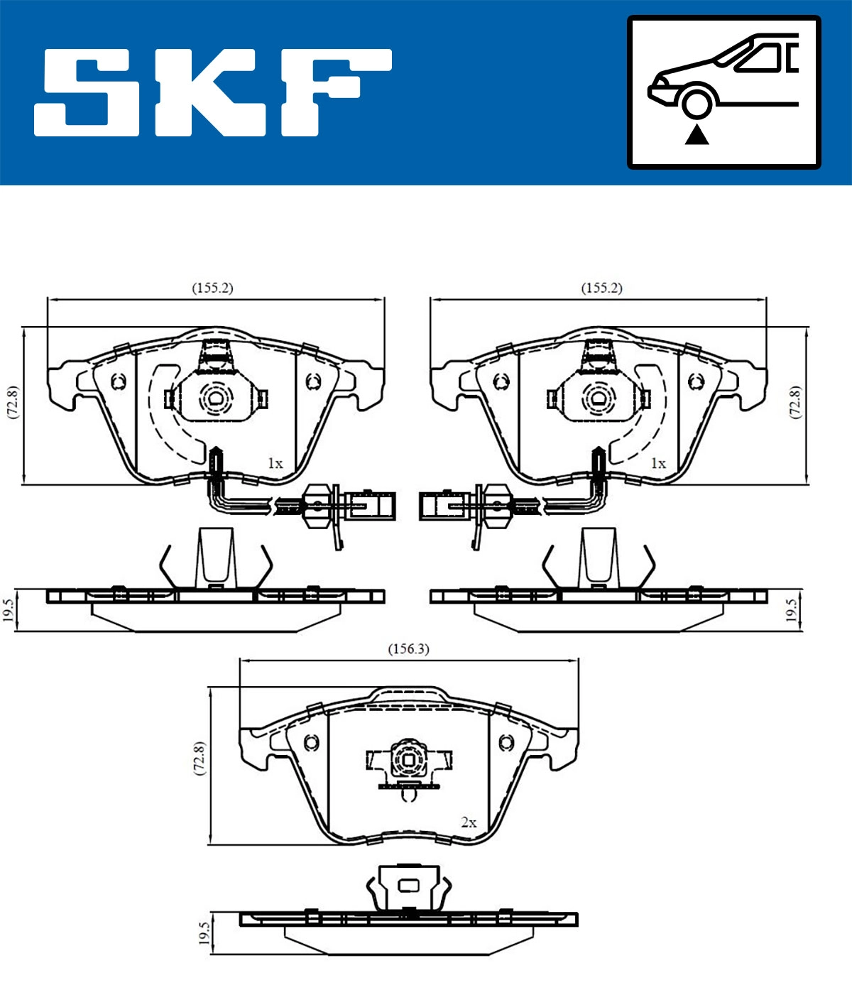 Brake Pad Set, disc brake (VKBP 80617 E)