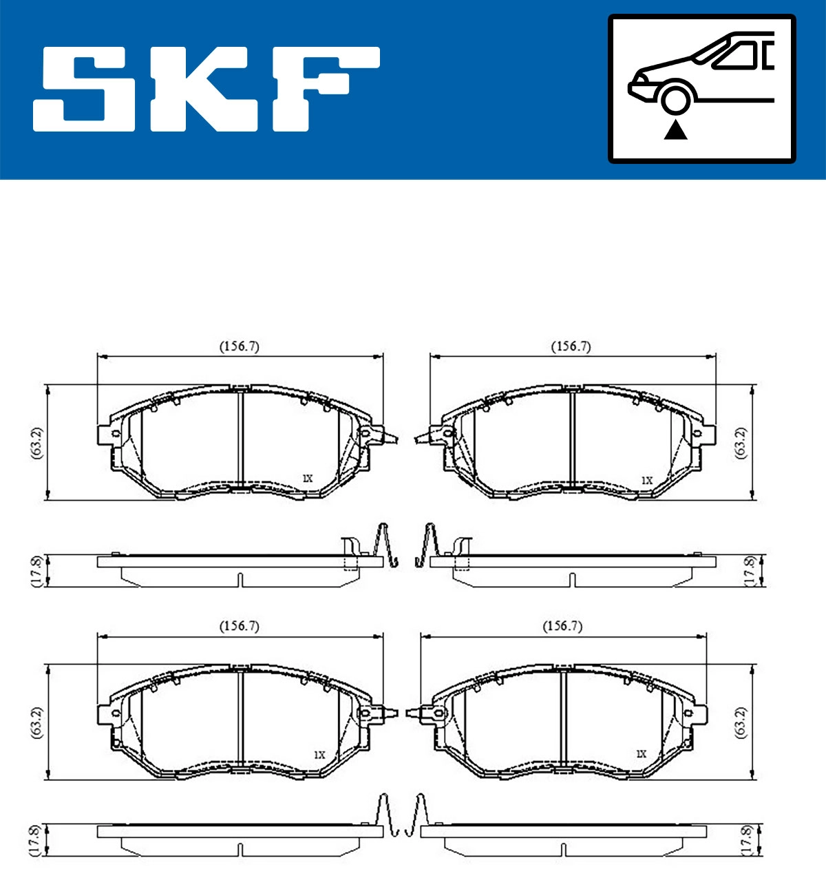 Brake Pad Set, disc brake (VKBP 80555 A)