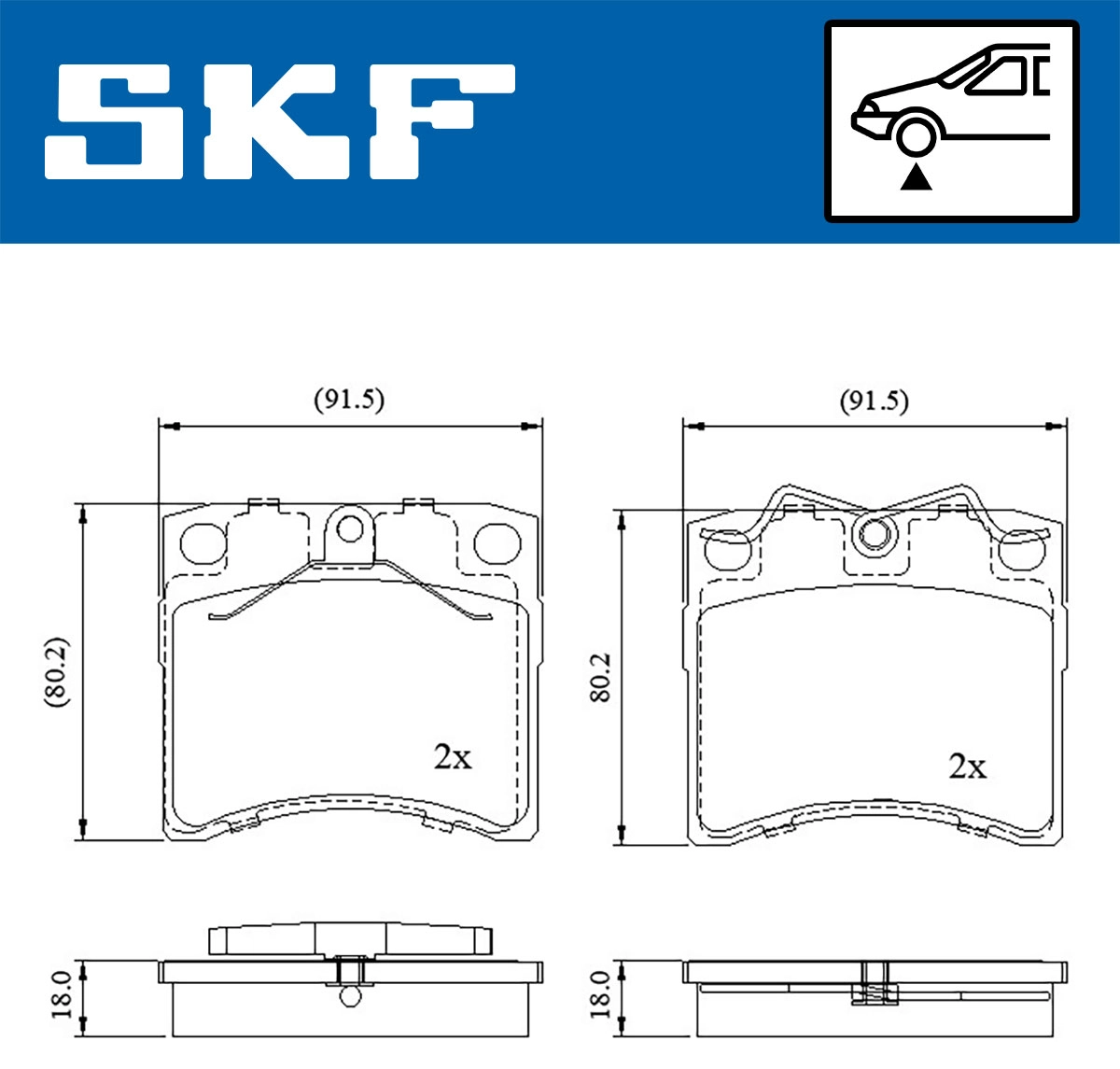 Brake Pad Set, disc brake (VKBP 80536)