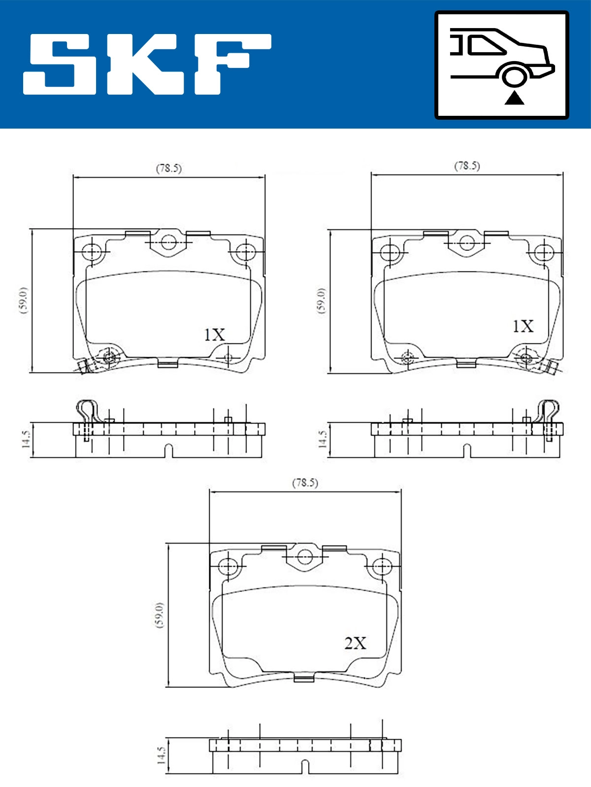 Brake Pad Set, disc brake (VKBP 90640 A)