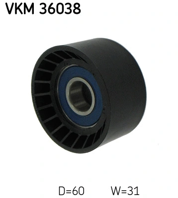 Deflection/Guide Pulley, V-ribbed belt (VKM 36038)