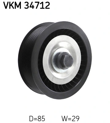 Deflection/Guide Pulley, V-ribbed belt (VKM 34712)