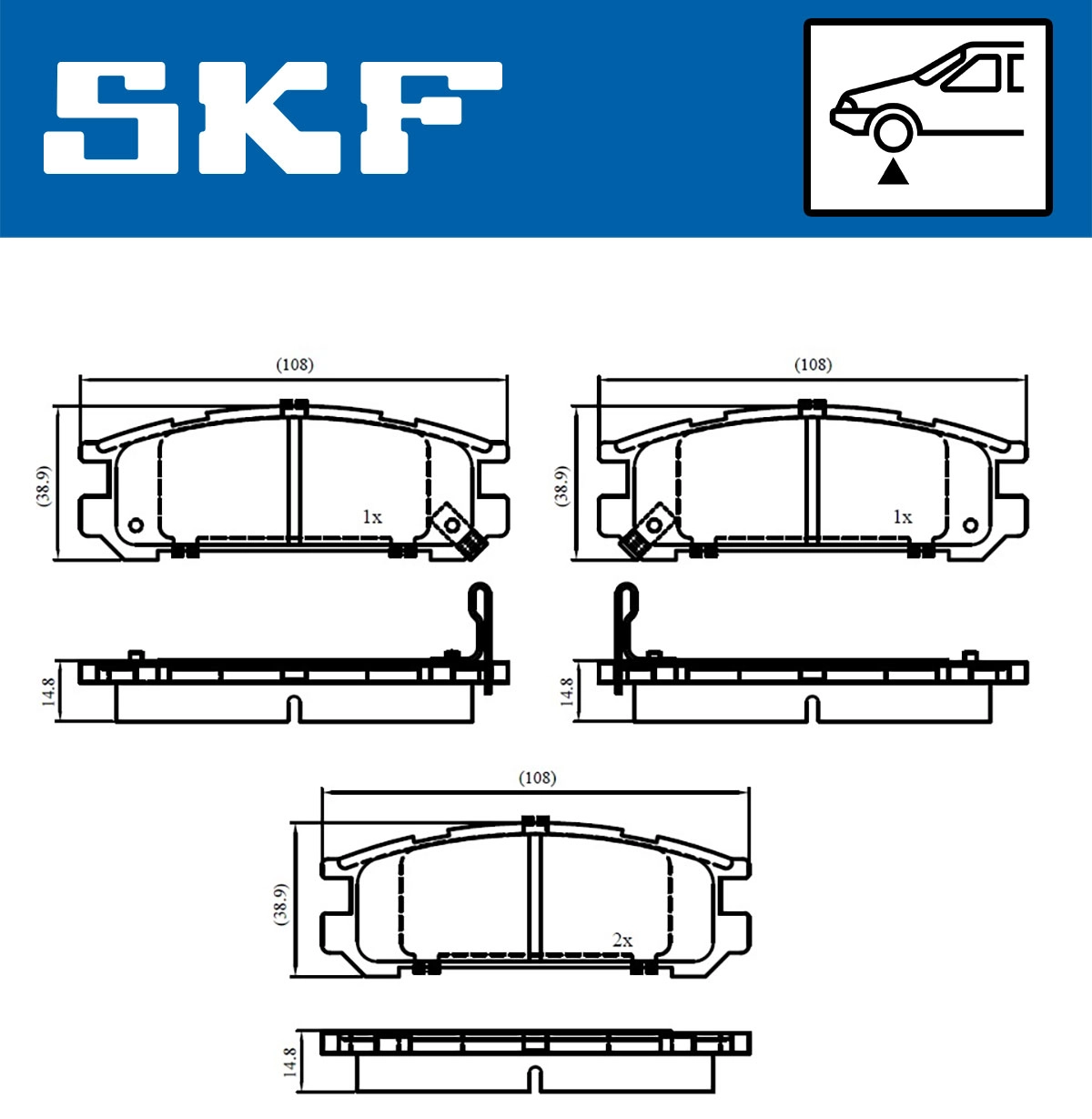 Brake Pad Set, disc brake (VKBP 80457)