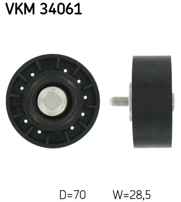 Deflection/Guide Pulley, V-ribbed belt (VKM 34061)