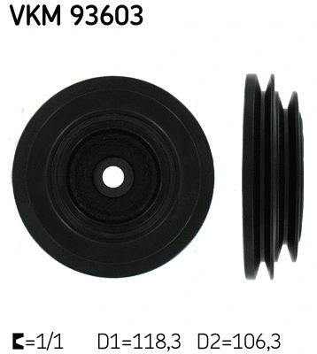 Belt Pulley, crankshaft (VKM 93603)