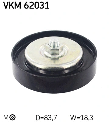 Tensioner Pulley, V-ribbed belt (VKM 62031)