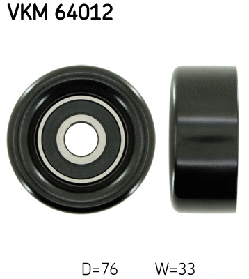 Deflection/Guide Pulley, V-ribbed belt (VKM 64012)