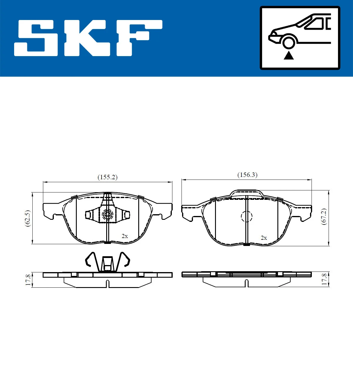Brake Pad Set, disc brake (VKBP 80329)