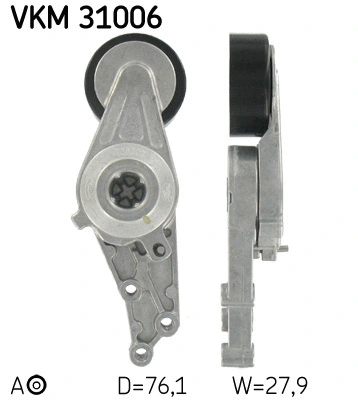 Tensioner Pulley, V-ribbed belt (VKM 31006)