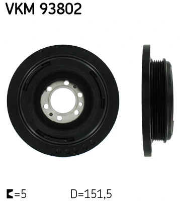 Belt Pulley, crankshaft (VKM 93802)