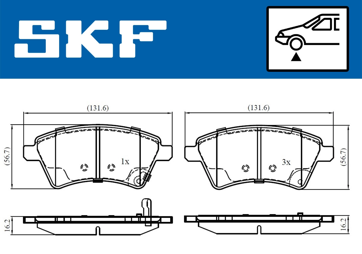 Brake Pad Set, disc brake (VKBP 80185 A)