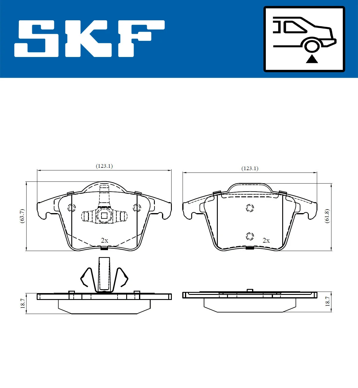 Brake Pad Set, disc brake (VKBP 90392)