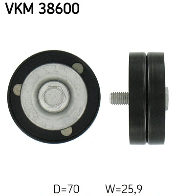 Deflection/Guide Pulley, V-ribbed belt (VKM 38600)