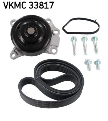 Water Pump + V-Ribbed Belt Kit (VKMC 33817)