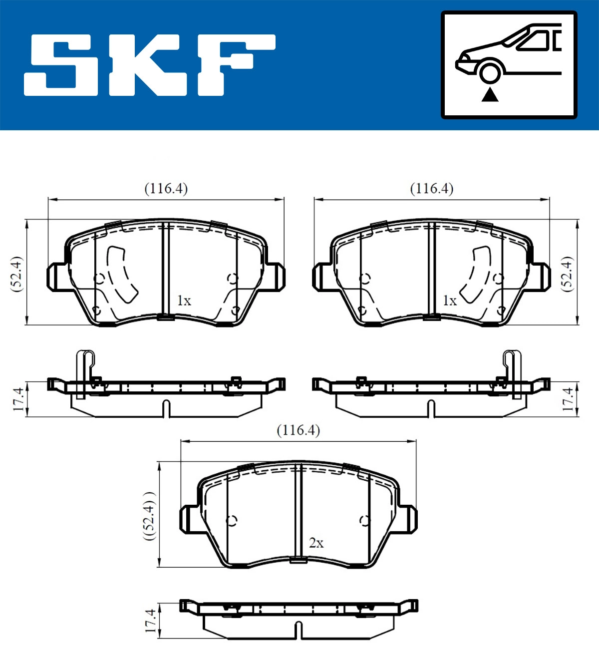 Brake Pad Set, disc brake (VKBP 80182 A)