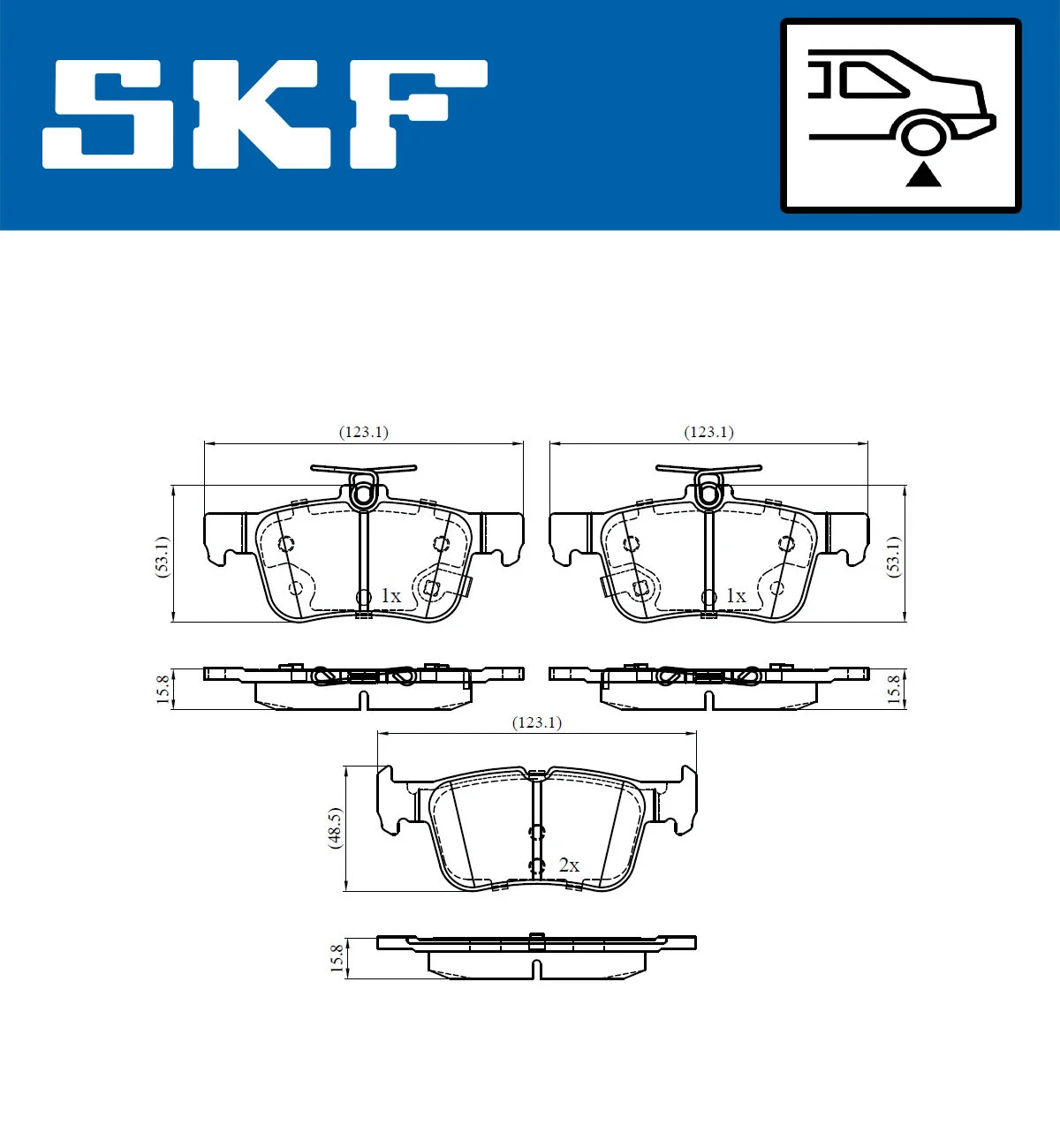 Brake Pad Set, disc brake (VKBP 90371 A)