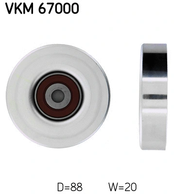 Deflection/Guide Pulley, V-ribbed belt (VKM 67000)