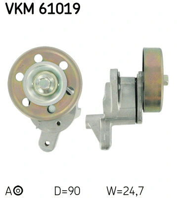 Tensioner Pulley, V-ribbed belt (VKM 61019)