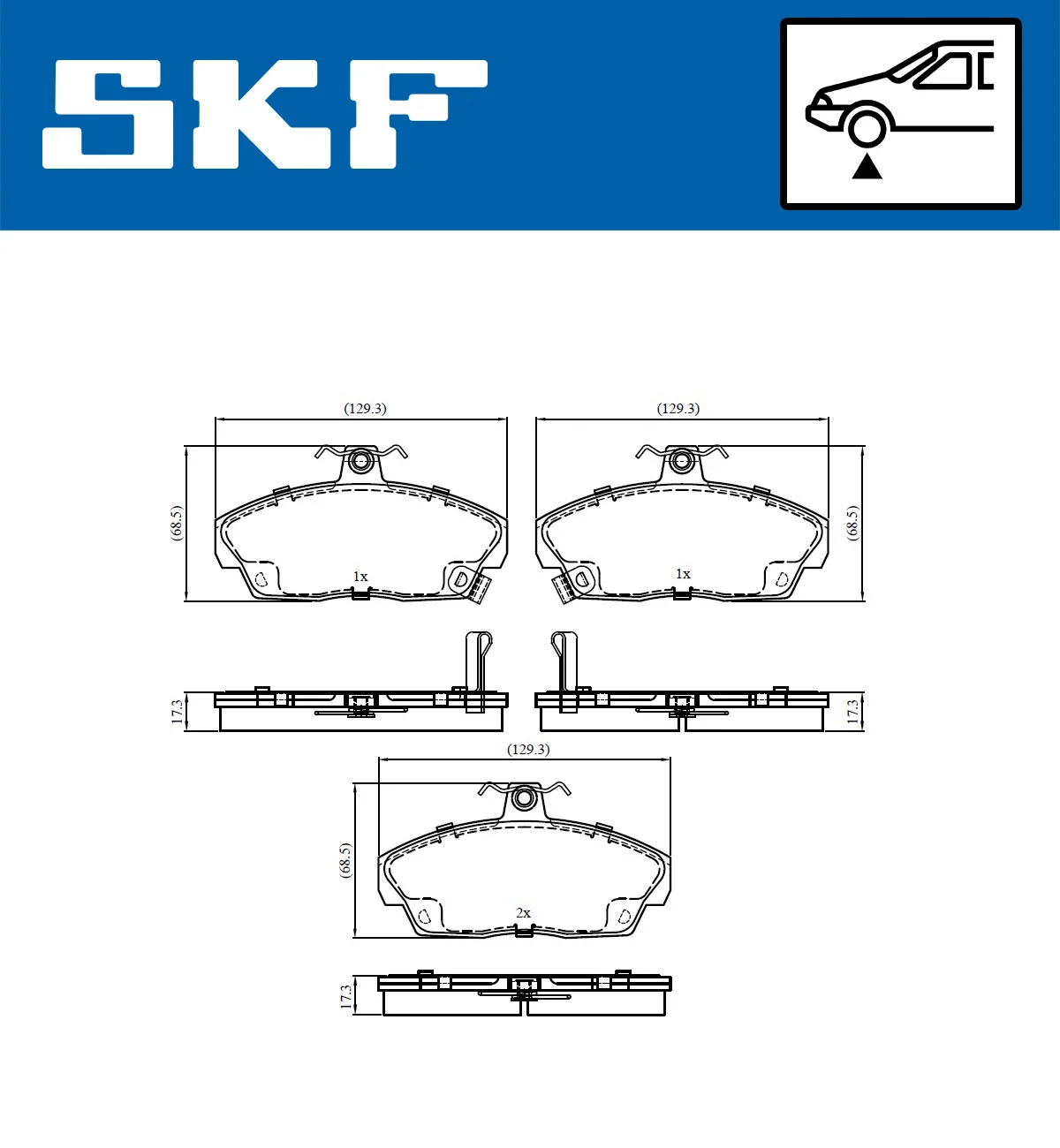 Brake Pad Set, disc brake (VKBP 80577 A)