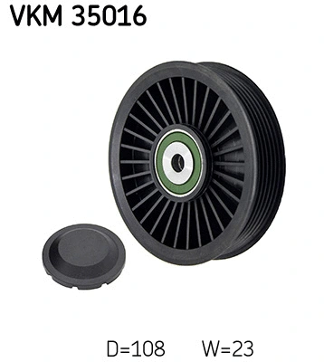 Deflection/Guide Pulley, V-ribbed belt