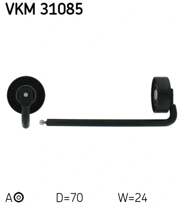 Tensioner Pulley, V-ribbed belt (VKM 31085)