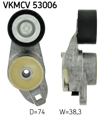 Tensioner Pulley, V-ribbed belt (VKMCV 53006)