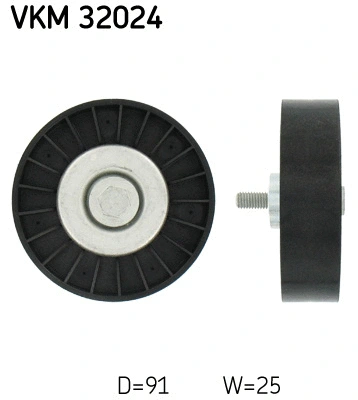 Deflection/Guide Pulley, V-ribbed belt (VKM 32024)