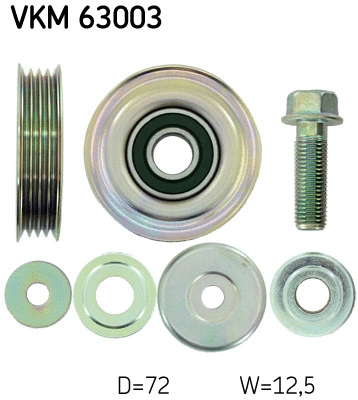 Deflection/Guide Pulley, V-ribbed belt (VKM 63003)