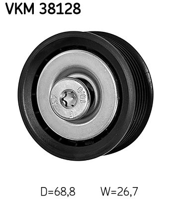 Deflection/Guide Pulley, V-ribbed belt (VKM 38128)