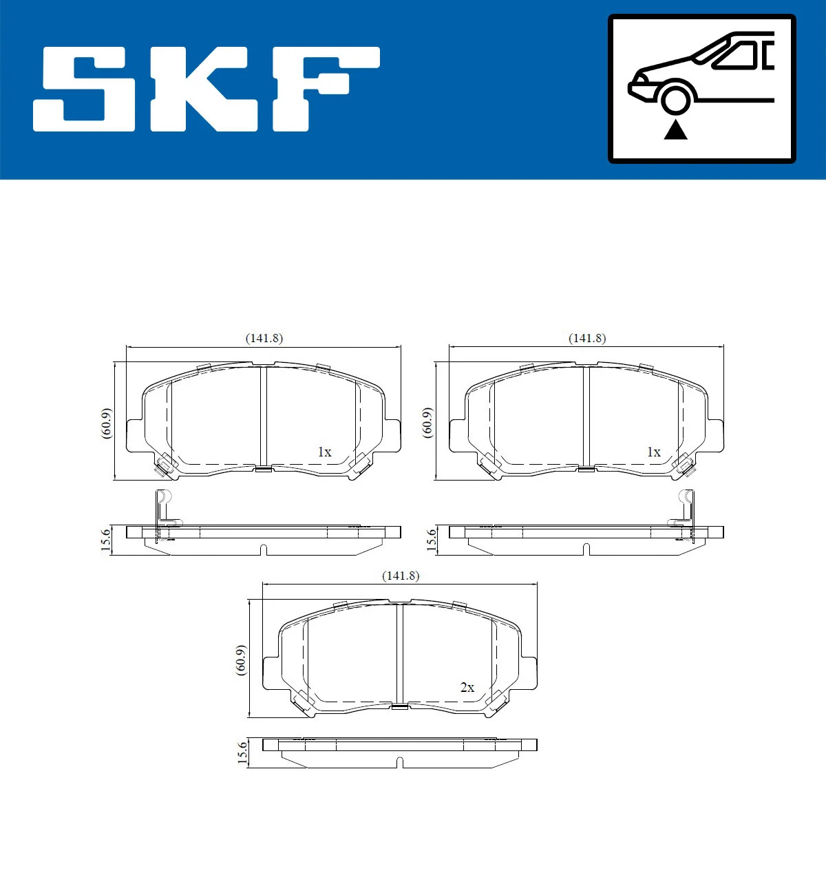 Brake Pad Set, disc brake (VKBP 80406 A)