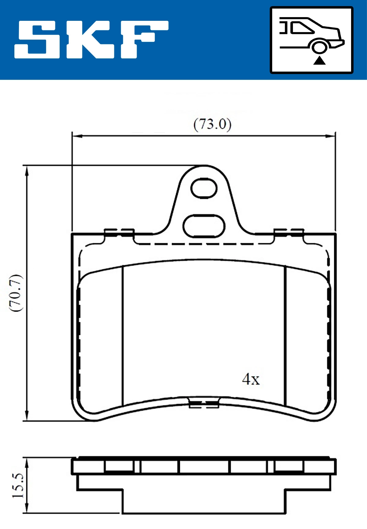 Brake Pad Set, disc brake (VKBP 90400)